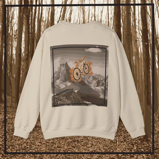 Mountain Biking Styled Crewneck Sweatshirt